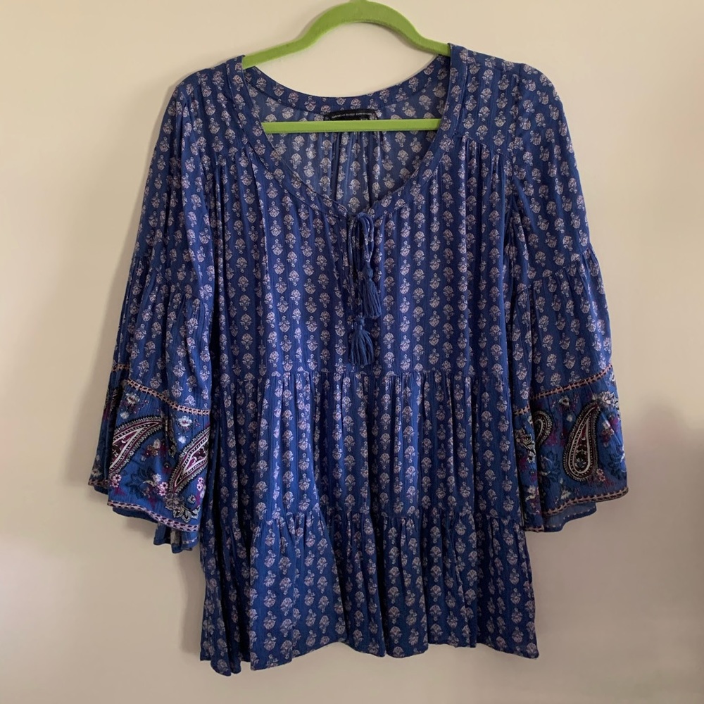 American Eagle paisley print flowy blouse.